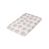 Roos Gold en White Dog Paw Pattern Badmat (Gekanteld)