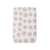 Roos Gold en White Dog Paw Pattern Badmat (Voorkant Verticaal)