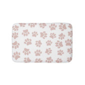 Roos Gold en White Dog Paw Pattern Badmat (Voorkant)