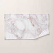 Roos-Gold en witte faux-marmer Bad Handdoek (Handdoek)
