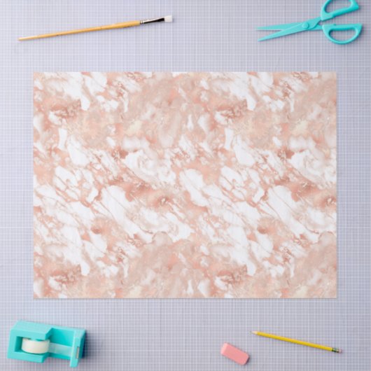 Roos Gold en witte marmer - loskoppeling Tissuepapier (Craft)
