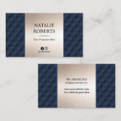 Roos Gold en zeemleder Modern Beauty Salon & SPA Visitekaartje (Voorkant / Achterkant)