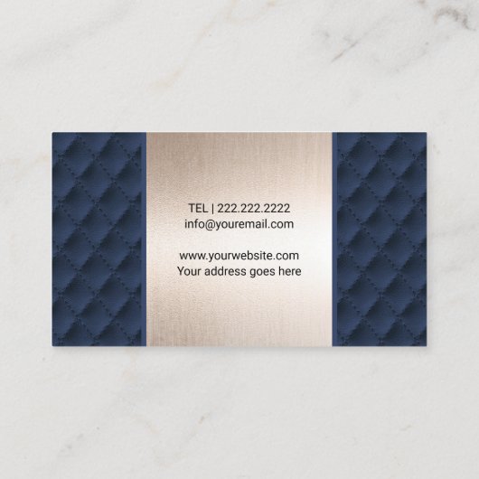 Roos Gold en zeemleder Modern Beauty Salon & SPA Visitekaartje (Achterkant)