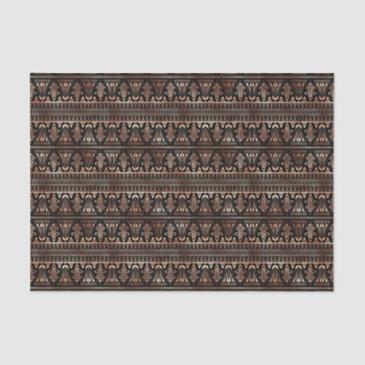 Roos Gold en zwart Floral Art Deco Pattern Tissuepapier (Voorkant)