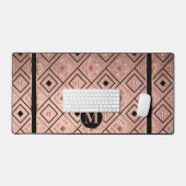 Roos Gold en zwart in een diamantpatroon Bureaumat (Keyboard & Muis)