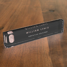 Roos Gold en zwart monogram Modern minimalist