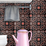 Roos Gold en zwart stijlvol, modern Abstract Tegeltje<br><div class="desc">Stijlvol en modern decoratief tegel in roos goud en zwart.</div>