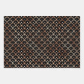 Roos Gold- en zwarte Deco-patronen Inpakpapier Vel (Voorkant 3)