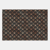 Roos Gold- en zwarte Deco-patronen Inpakpapier Vel (Voorkant)