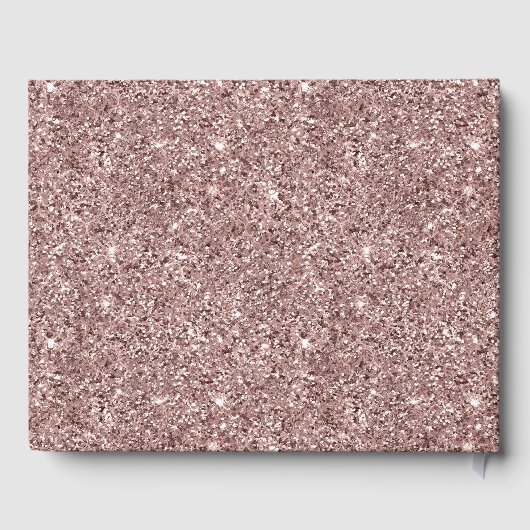 Roos Gold en zwarte glitter 35e verjaardag Gastenboek (Achterkant)