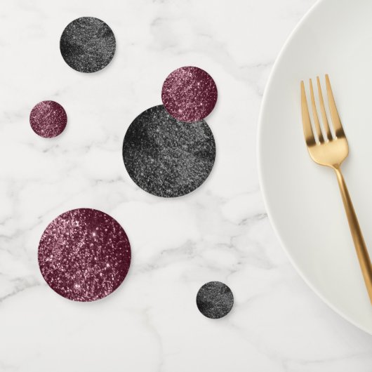 Roos Gold en zwarte glitter Confetti (Groep)