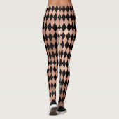 Roos Gold en zwarte Harlequin Leggings (Achterkant)