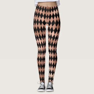 Roos Gold en zwarte Harlequin Leggings