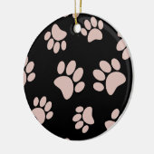 Roos Gold- en zwarte-hondenbank Keramisch Ornament (Links)