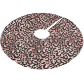 Roos Gold en zwarte luipaarden Kerstboom Rok (Gekanteld)