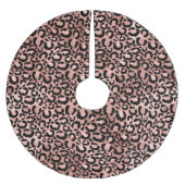 Roos Gold en zwarte luipaarden Kerstboom Rok (Voorkant)