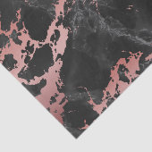 Roos Gold en zwarte marmer Tissuepapier (Detail)