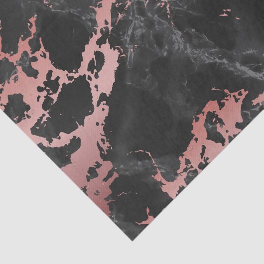 Roos Gold en zwarte marmer Tissuepapier (Detail)