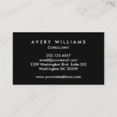 Roos Gold en zwarte moderne Abstracte Professional Visitekaartje (Achterkant)