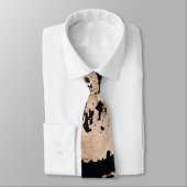 Roos Gold- en zwarte organische cirkels Stropdas (Gebonden)