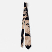 Roos Gold- en zwarte organische cirkels Stropdas (Achterkant)