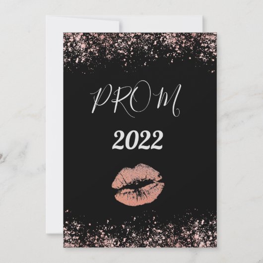 Roos Gold en zwarte uitnodiging (Voorkant)