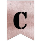 Roos Gold Engagement Party Bunting Flags Vlaggetjes (Eerste vlag)