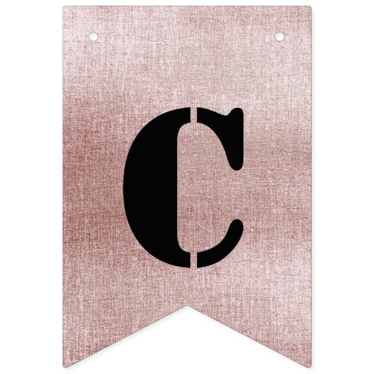 Roos Gold Engagement Party Bunting Flags Vlaggetjes (Eerste vlag)