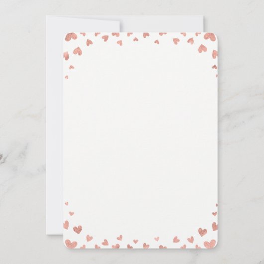 Roos Gold Engagement Party Kaart (Achterkant)