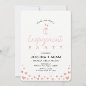 Roos Gold Engagement Party Kaart (Voorkant)