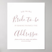 Roos Gold Envelope Adres Douche Teken Poster (Voorkant)