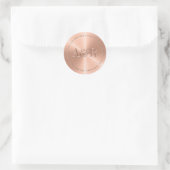 Roos Gold Envelope Sticker met monogram (Tas)