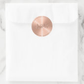 Roos Gold Envelope Sticker met monogram (Tas)