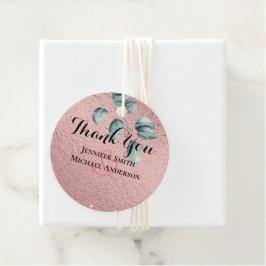 Roos Gold Eucalyptus laat de Folie in de ogen kijk Bedankjes Labels