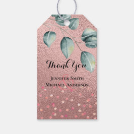 Roos Gold Eucalyptus laat de Folie in de ogen kijk Cadeaulabel