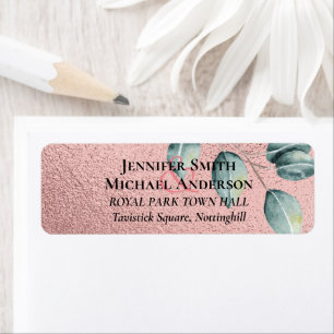 Roos Gold Eucalyptus laat de Folie in de ogen kijk Etiket