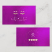 ROOS GOLD EYE LASHT IRIDESCENT MAGENTA VISITEKAARTJE (Voorkant / Achterkant)