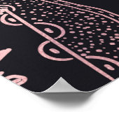 Roos Gold Eye Mandala Black Design Poster (Hoek)