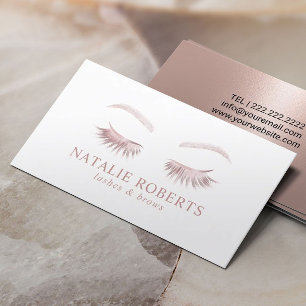 Roos Gold Eyelash Beauty Salon Makeup Artist Visitekaartje