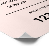 Roos Gold Eyelash Beauty Salon Openingstijden Poster (Hoek)