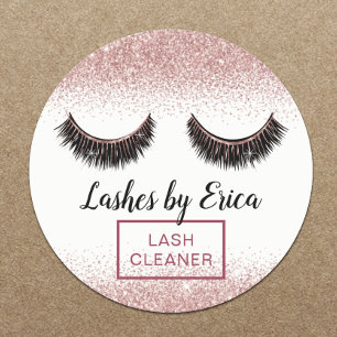 Roos Gold Eyelash Extensions Lash Cleaner Ronde Sticker