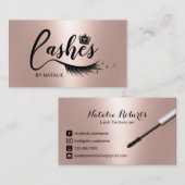 Roos Gold Eyelash Extensions Lashes Queen Salon Visitekaartje (Voorkant / Achterkant)