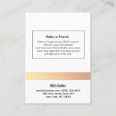 Roos Gold Eyelash Extensions Nazorg Verwijzing (Achterkant)