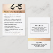 Roos Gold Eyelash Extensions Nazorg Verwijzing (Voorkant / Achterkant)