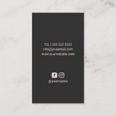 Roos Gold Eyelash Logo Makeup kunstenaar Estheticu Visitekaartje (Achterkant)