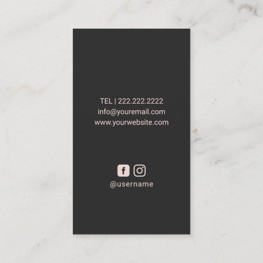 Roos Gold Eyelash Logo Makeup kunstenaar Estheticu Visitekaartje (Achterkant)