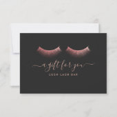 Roos Gold Eyelashes | Cadeaubon (Voorkant)