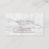 Roos Gold Eyelashes & Lips Marble Makeup Artist Visitekaartje (Achterkant)