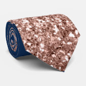 Roos Gold Fading Waterfall Ombre Glitter look Stropdas (Opgerold)