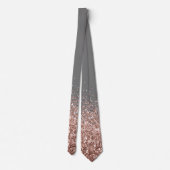 Roos Gold Fading Waterfall Ombre Glitter look Stropdas (Achterkant)